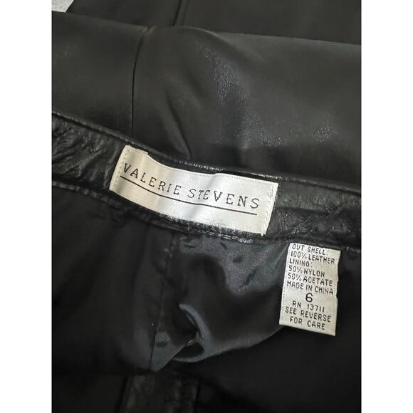 Valerie Stevens 2 Piece Lambskin Leather Suit Zip Up Jacket & Pants 6 Medium JL - Picture 10 of 12